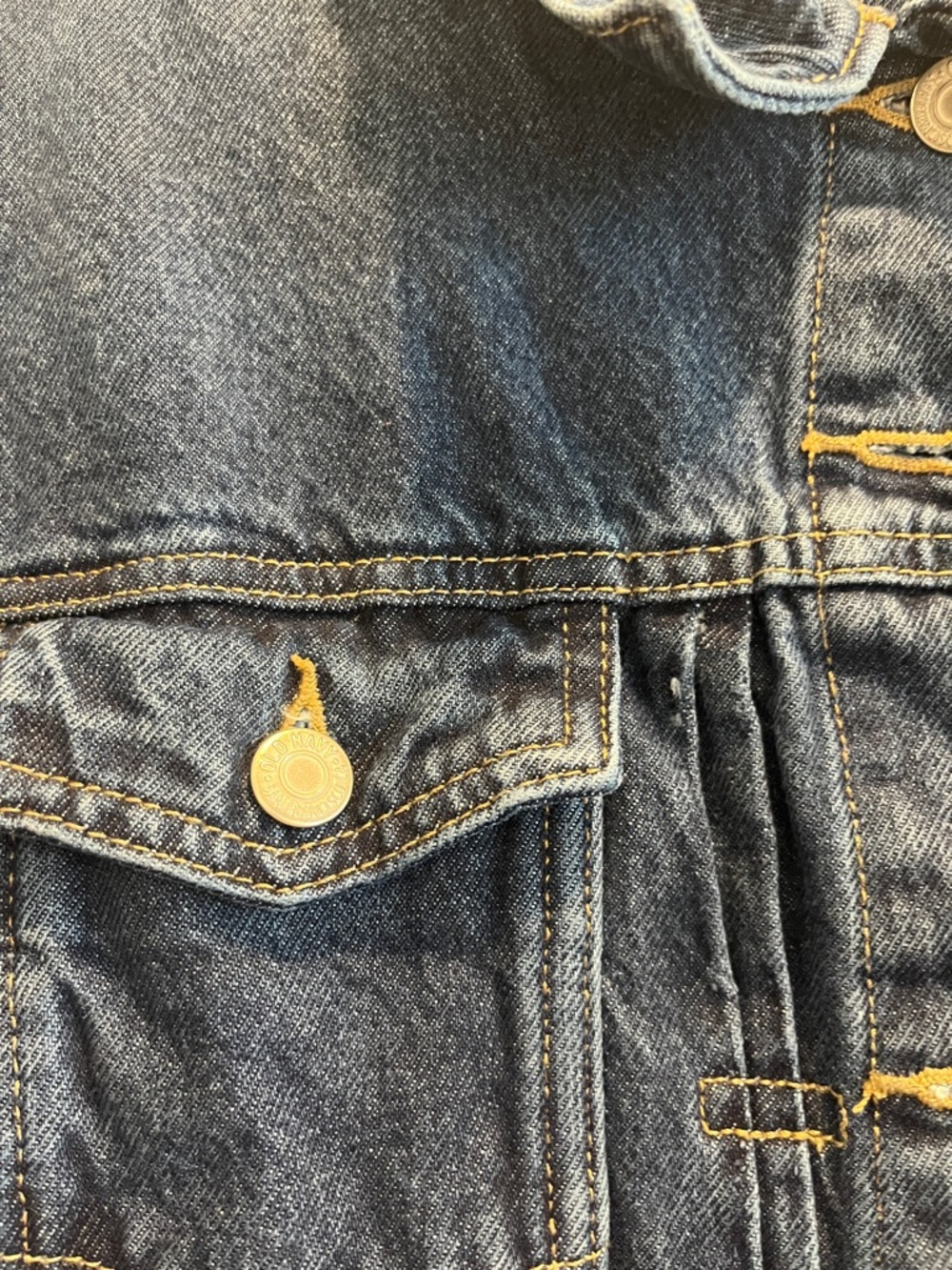 Old Navy Women Dark Blue Denim Jacket XL - Picture 3 of 4